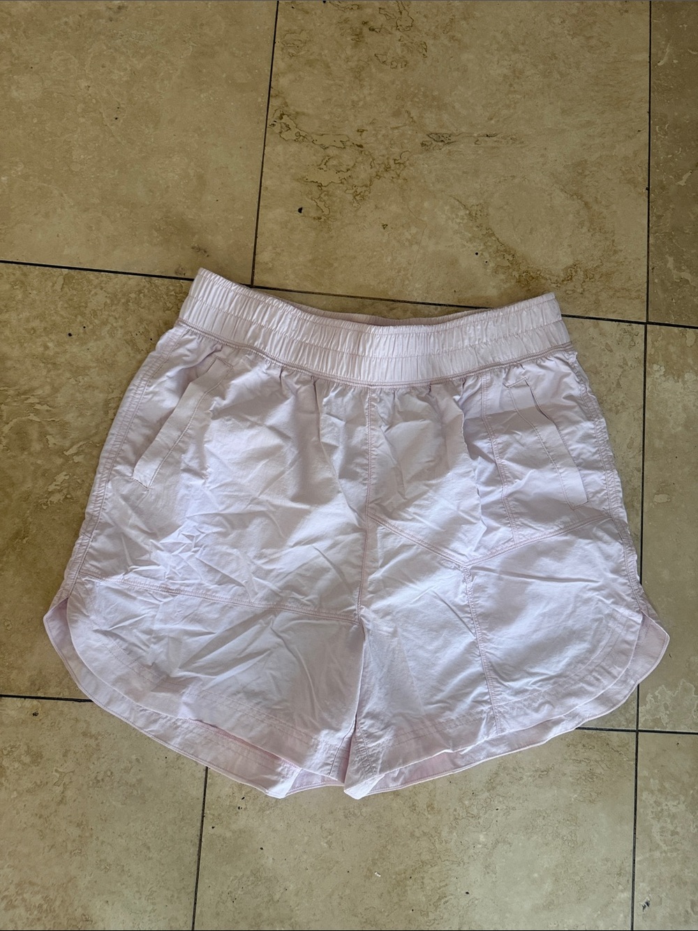 FP Movement by Free People Light Pink Elastic-Waist Athletic Shorts
